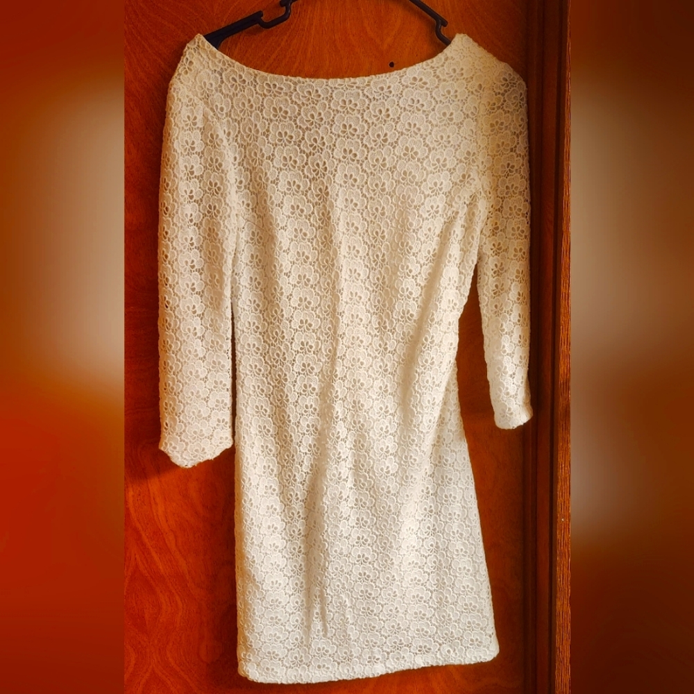 Diane Von Furstenberg White Lace Dress